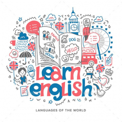 Learn English Concept Illustration | Títulos bonitos | Learn ...