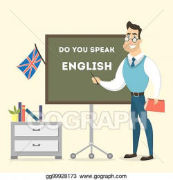 Vector Clipart - Male english teacher. Vector Illustration ...