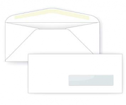 #10 Right Hand Window Envelope - 24# White (4 1/8 x 9 1/2) - Window  Envelope Series (Box of 500)