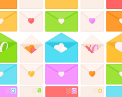 Rainbow Valentine Envelope Clip Art, Colorful Heart Valentine's Day  Clipart, Valentine Stamp Letter Clip Art, Commercial Use