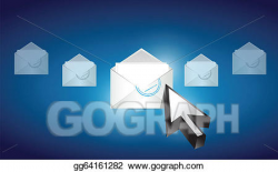 Vector Stock - Email envelope correspondence selected on a ...