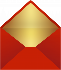 Envelope Red Gold Clip Art Image | Gallery Yopriceville ...