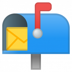 Open mailbox with raised flag Icon | Noto Emoji Objects Iconset | Google