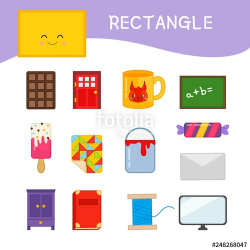 Materials for kids learning forms. A set of rectangle shaped ...