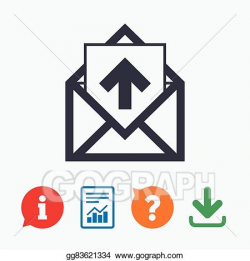 EPS Illustration - Mail icon. envelope symbol. outbox ...