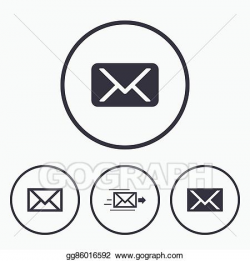 Vector Art - Mail envelope icons. message symbols. Clipart ...