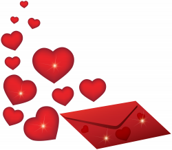 Romantic Envelope with Hearts PNG Image | Gallery Yopriceville ...