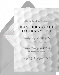 Golf Ball Invitations | Greenvelope.com