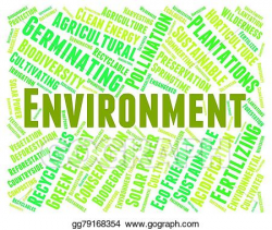 Stock Illustration - Environment word shows earth friendly ...