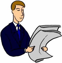 28+ Collection of Person Reading Newspaper Clipart | High quality ...