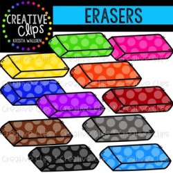 Rainbow Chunk Eraser Clipart {Creative Clips Clipart} | TpT