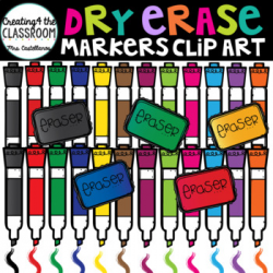 Dry Erase Markers Clip Art {School Clip Art}