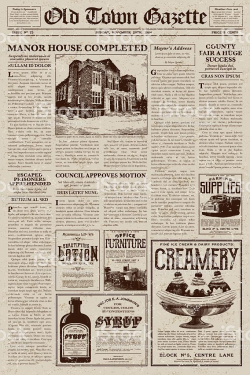 A vector illustration of an old fashioned newspaper in a ...