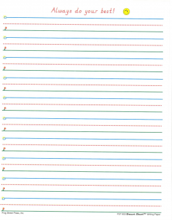 Lined paper writing paper with lines for kindergarten clip ...