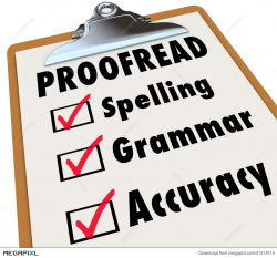 Proofread Clipboard Checklist Spelling Grammar Accuracy ...