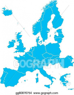 Vector Clipart - Europe map . Vector Illustration gg80876754 ...