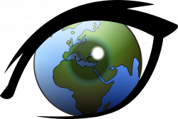 Clipart - Eye can see the world Europe, Africa and Middle East (from ...