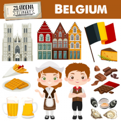 Belgium clip art Belgium clip art Chocolate clipart Gent Brussels Europe  clipart