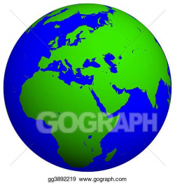 Clipart - Earth globe. Stock Illustration gg3892219 - GoGraph