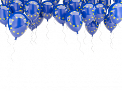Balloons frame. Illustration of flag of European Union
