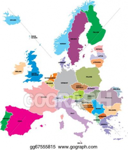 Vector Art - Europe map. EPS clipart gg67555815 - GoGraph