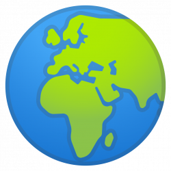 Globe showing Europe Africa Icon | Noto Emoji Travel & Places ...