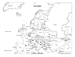 A printable map of Europe labeled with the names of each ...