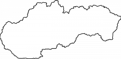 Clipart - Outline of Slovakia with white fill