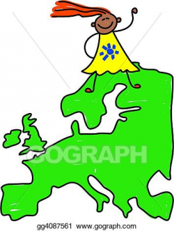 Stock Illustration - European kid. Clipart Drawing gg4087561 ...