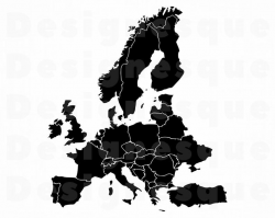 Europe SVG, Europe Map SVG, Europe Clipart, Europe Files for Cricut, Europe  Cut Files For Silhouette, Europe Dxf, Europe Png, Eps, Vector