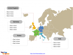Europe Map free templates - Free PowerPoint Templates