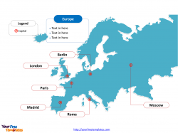 Europe Map free templates - Free PowerPoint Templates
