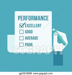 Vector Stock - Performance evaluation form. Clipart ...