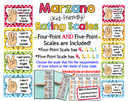 Marzano Kid-Friendly Scales! Your choice of 4-point or 5 ...