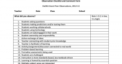 Observation Checklist and Comment Form.pdf | Education ...