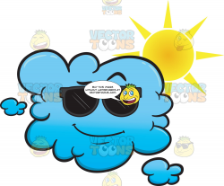 Cloud Looking Sunny And Cool In Sunglasses Emoji