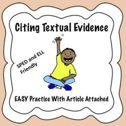 Citing Textual Evidence EASY Practice