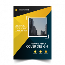 Yellow annual report brochure flyer design vector Template for Free ...