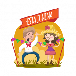 Festa Junina Vector Illustration. Young Man And Woman In The Farm ...