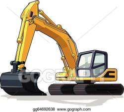 Vector Art - Excavator. Clipart Drawing gg64692638 - GoGraph