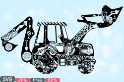Digger Excavator Silhouette SVG file Cutting files stickers ...