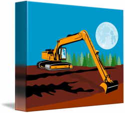 construction digger mechanical excavator by Aloysius Patrimonio