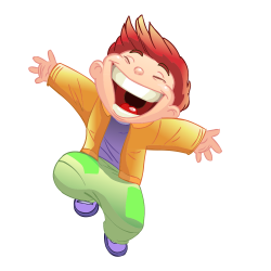 Child Animation Illustration - Painted excited children 1000*1000 ...