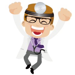 Physician Cartoon Clip art - Excited male doctor 1500*1500 ...