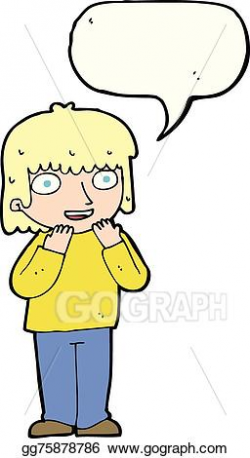 Clip Art Vector - Cartoon excited person with speech bubble ...