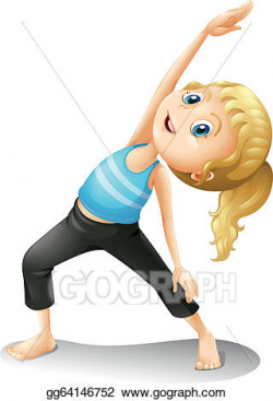 EPS Illustration - A girl exercising. Vector Clipart ...
