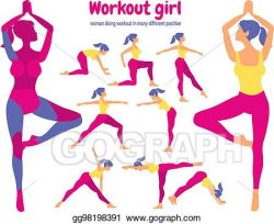 Vector Art - Body workout set. pack of body parts. woman ...