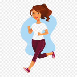 Fitness Clipart Fit Man - Woman Running Png Illustration ...