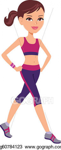 Vector Illustration - Active fit woman running. EPS Clipart ...