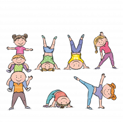 Physical exercise Child Stock illustration Gymnastics - Child doing ...